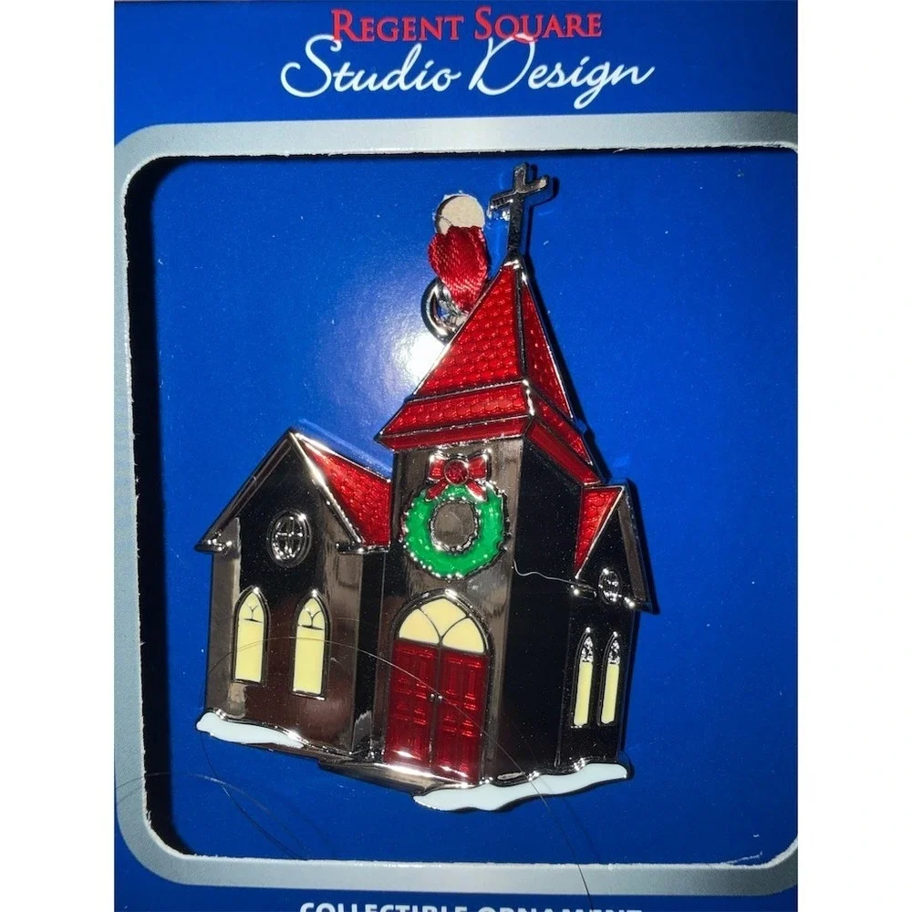 Regent Square Studio‎ Design Church Chapel Hanging Christmas Ornament w/